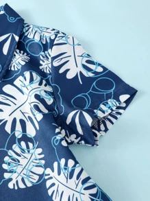 Toddler Boys Tropical Print Shirt & Shorts - Multicolor - View 3