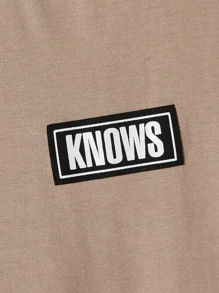 Manfinity RebelGame Men Letter Graphic Tee & Drawstring Waist Shorts - Multicolor - View 5