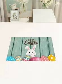 1 Stück Tischset mit Ostern Hase Muster - Verschiedenfarbig - Übersicht 1