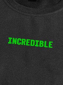 ROMWE MEN Academia Guys Hand Skeleton Print Tee - Black - View 4