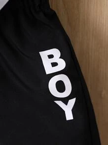 Baby Boy Letter Graphic Shirt & Shorts - Multicolor - View 6