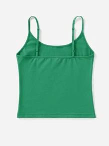 SHEIN EZwear Solid Cami Top - Green - View 2