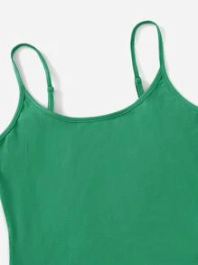 SHEIN EZwear Solid Cami Top - Green - View 4