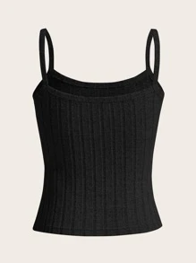 SHEIN Essnce Solid Rib Knit Cami Top