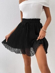 Firerie Paperbag Waist Pleated Skirt