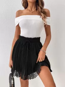 Firerie Paperbag Waist Pleated Skirt