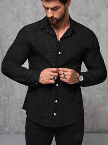 Manfinity Men All Over Print Shirt - Black - View 1