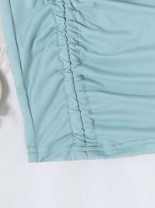 Chicas Vestido ajustado unicolor fruncido lateral