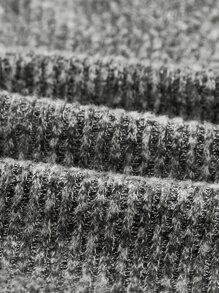 SHEIN EZwear Áo hai dây Dây kéo Gân đan màu trơn Giải trí - Xám - Xem 3