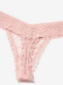 3pack Floral Lace Panty Set Lingerie - Multicolor - View 3