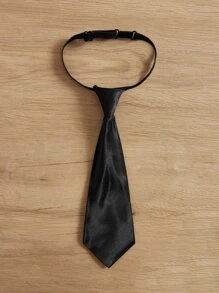 SHEIN Đứa bé trai Chất rắn Nút phía trước Áo sơ mi Với Buộc - trắng - Xem 7