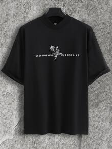 Manfinity Hypemode Tops Nam Slogan Giải trí - màu đen - Xem 4