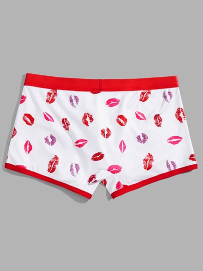 Hombres Calzoncillos boxer con estampado de labio