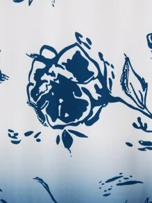 Manfinity RSRT Men Floral Print Shirt Without Tee - Blue and White - View 3