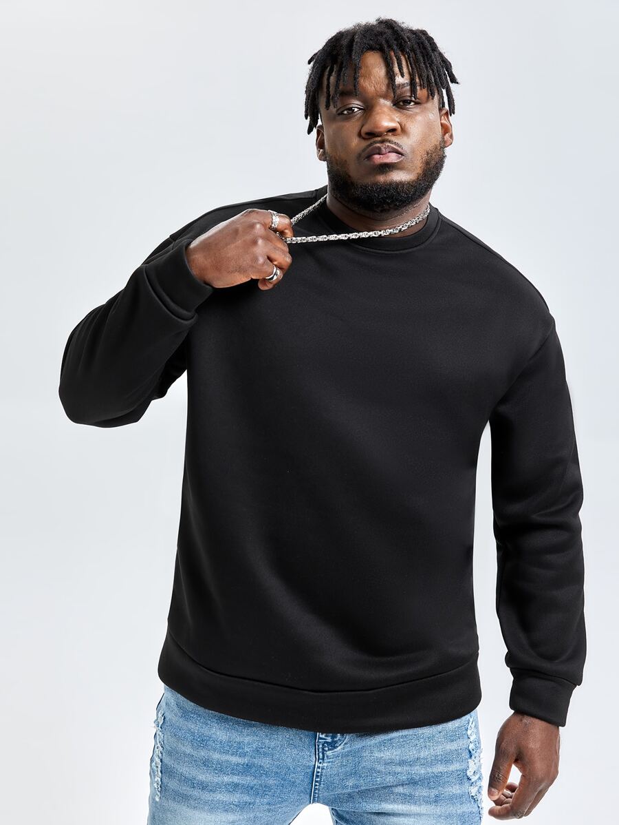 Manfinity Homme Áo nỉ Nam màu trơn Giải trí - màu đen - Xem 1