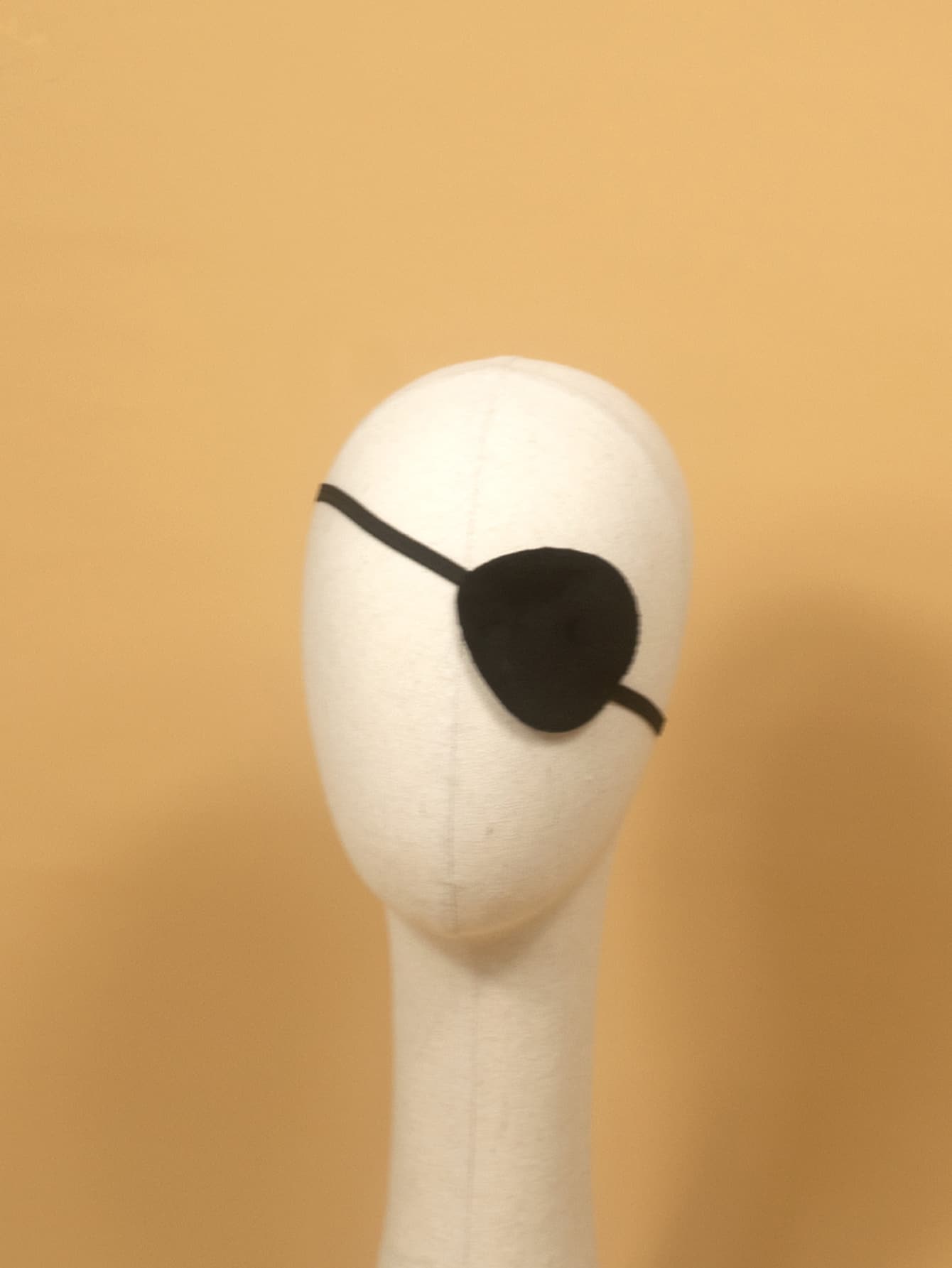 Solid Costume Face Shield - Black - View 1