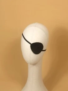 Solid Costume Face Shield - Black - View 2