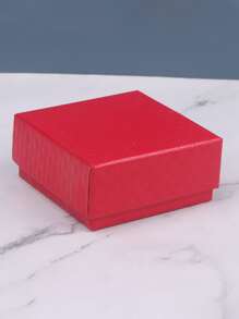 1入組紙質首飾收納盒紅色家用首飾收納盒