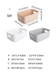 1pc Random Color Storage Basket - Multicolor - View 3