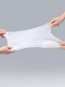 1pair Solid Rain Boots Cover - White - View 3