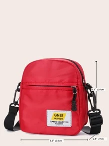 Thư Patch trang trí Túi Vuông Cặp sách Đối với , Cô gái tuổi teen , , , & In Cao đẳng , Trường đại học & Trung học phổ thông , Hoàn hảo Đối với Ngoài trời , Du lịch & Trở lại Trường , Nhỏ bé Túi Fanny Túi Messenger tranh sơn dầu Vai Túi du lịch - Đỏ - Xem 5