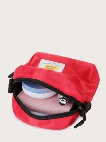 Thư Patch trang trí Túi Vuông Cặp sách Đối với , Cô gái tuổi teen , , , & In Cao đẳng , Trường đại học & Trung học phổ thông , Hoàn hảo Đối với Ngoài trời , Du lịch & Trở lại Trường , Nhỏ bé Túi Fanny Túi Messenger tranh sơn dầu Vai Túi du lịch - Đỏ - Xem 7