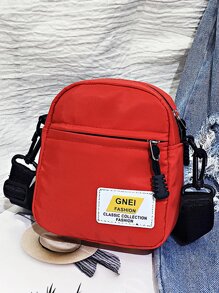 Thư Patch trang trí Túi Vuông Cặp sách Đối với , Cô gái tuổi teen , , , & In Cao đẳng , Trường đại học & Trung học phổ thông , Hoàn hảo Đối với Ngoài trời , Du lịch & Trở lại Trường , Nhỏ bé Túi Fanny Túi Messenger tranh sơn dầu Vai Túi du lịch - Đỏ - Xem 8