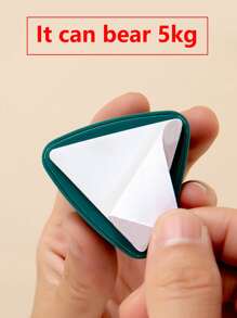 1 件随机颜色三角形壁钩，浴室毛巾架，无需钻孔厨房浴室手巾收纳架毛巾架 - 彩色 - 查看 6