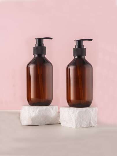 1 st 300 ml lotiondispenser, brun multifunktionell schampoflaska för hushåll, badrumsinredning, höstdekor, skolstart