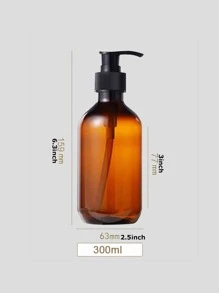 1 件 300 毫升乳液分配器，棕色多功能洗发水瓶，适用于家庭浴室装饰秋季装饰返校