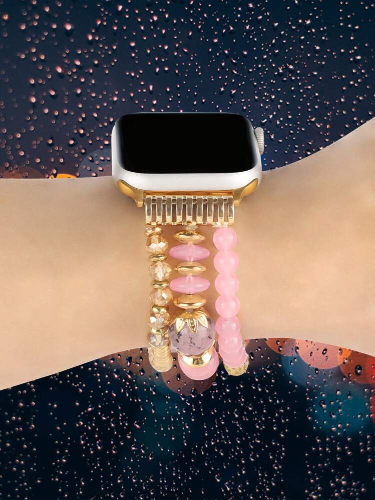 1入組時尚串珠流蘇錶帶相容於Apple Watch Ultra 2/1，Se 9/8/7/6/5/4/3/2/1，錶帶尺寸38/40/41/42/44/45/49毫米 - 彩色 - 查看 5