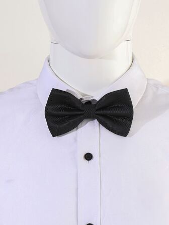 1 pieza Corbata de moño sólida para hombre para uso en bodas y negocios, informal