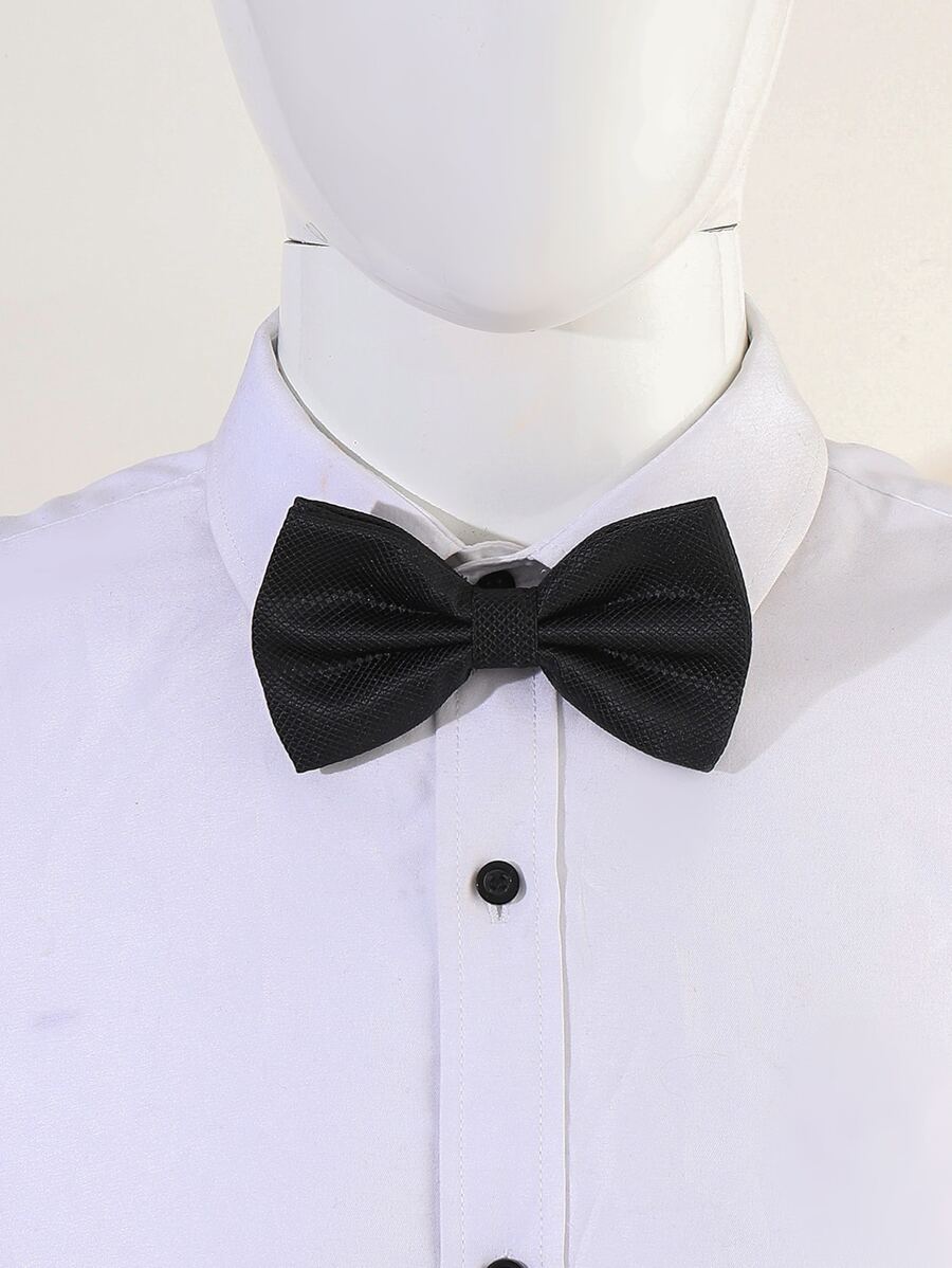 1pc Men Solid Bow Tie For Wedding And Business Use Casual