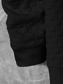 Manfinity VCAY Men Letter Patched Detail Sweatshirt - Black - View 3