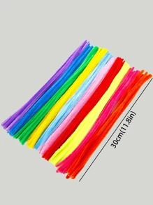 100pcs/set Random Color DIY Twist Stick, Polyester DIY Craft For Children - Multicolor - View 2