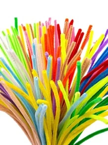 100pcs/set Random Color DIY Twist Stick, Polyester DIY Craft For Children - Multicolor - View 4