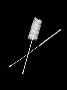 1pc Long Handle Cleaning Brush - White - View 1