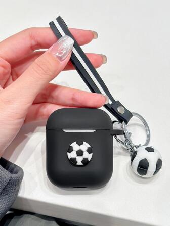 1 pièce Boîtier de football de motif de football compatible avec AirPods pour AirPods1/2 AirPods Pro