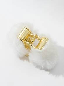 絨球裝飾髮爪 - 彩色 - 查看 3