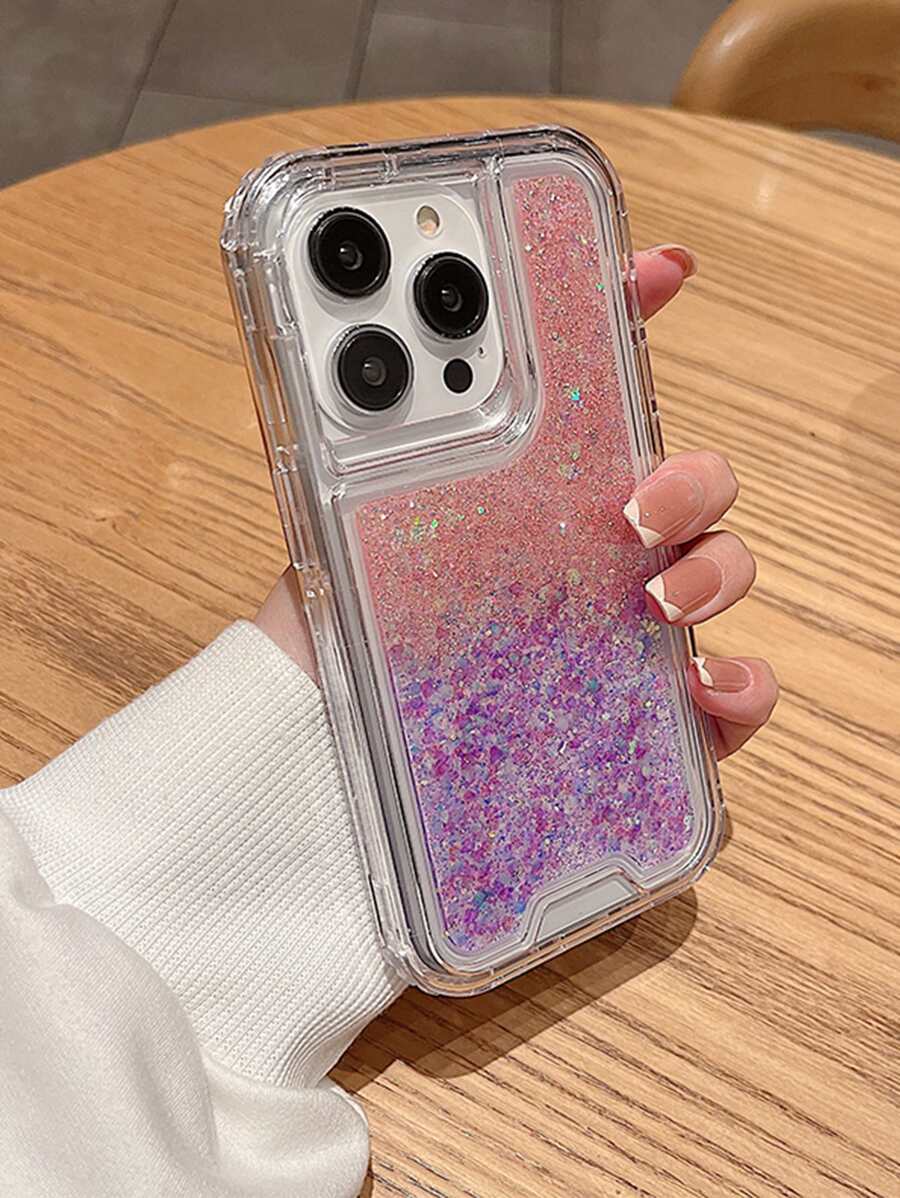 亮片裝飾手機殼相容於 iPhone15/15Plus/15Pro/15Promax