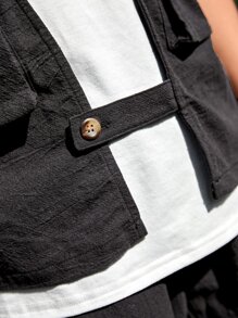 SHEIN Chicos Camiseta 2 en 1 con pantalones - Blanco y Negro - Ver 8