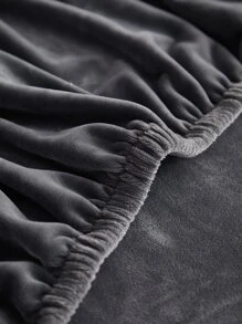 1pc Plain Stretchy Sofa Seat Cover - Dark Grey - View 6