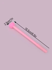 4pcs Heart Design Gel Pen Back To School - Pink - View 6