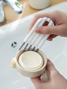 1pc Cọ khe hở linh hoạt đa chức năng mới, Cọ khe hở nắp cốc, Cọ vệ sinh mềm gia dụng, Nhà bếp, Đồ dùng nhà bếp, Vệ sinh, Cọ vệ sinh, Nhà bếp, Phòng tắm, Nhà, Nhà cung cấp đồ gia dụng - trắng - Xem 2