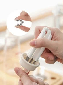 1pc Cọ khe hở linh hoạt đa chức năng mới, Cọ khe hở nắp cốc, Cọ vệ sinh mềm gia dụng, Nhà bếp, Đồ dùng nhà bếp, Vệ sinh, Cọ vệ sinh, Nhà bếp, Phòng tắm, Nhà, Nhà cung cấp đồ gia dụng - trắng - Xem 3