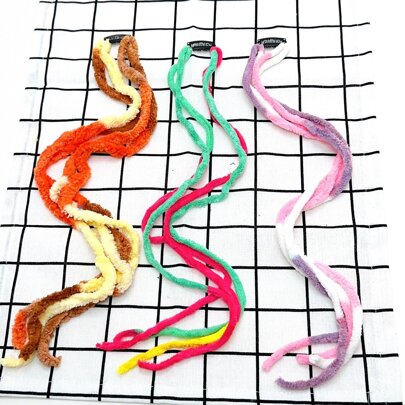 3pcs Fuzzy Thread Decor Hair Clip