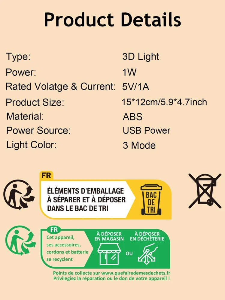 1pc 3D Curved Moon Shaped Multi-Color LED Night Light For Couples, Valentine's Day, Wedding, USB Novelty Night Lamp, Decorative Table Lamp With LED Light - Yellow - View 4