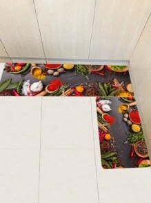 1入組香料印花廚房地墊，室內裝飾 - 彩色 - 查看 5