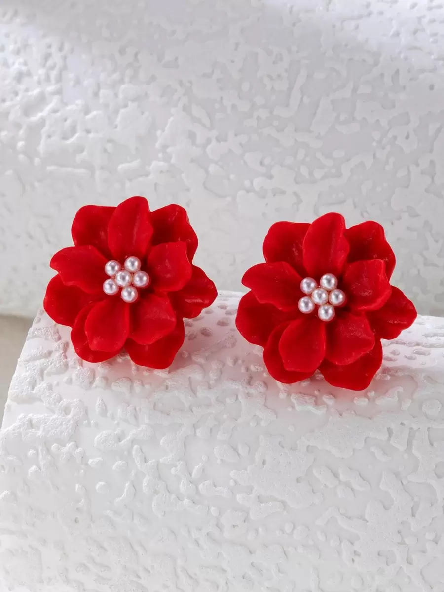 Hoa tai đính ngọc trai giả trang trí thiết kế hoa Valentine, Mẹ, Mẹ, Ngày của Mẹ, Quà tặng