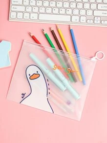 MOKA Túi bút chì họa tiết vịt 1 cái - Nhiều màu - Xem 1